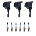 Set of 3 Ignition Coils & 6 Bosch Double Iridium Spark Plugs for Sedona