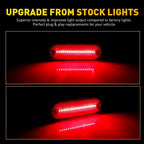 Set of 2 Rear Bumper Red LED Fender Side Marker Lights for Toyota RAV4 (1996–2000)