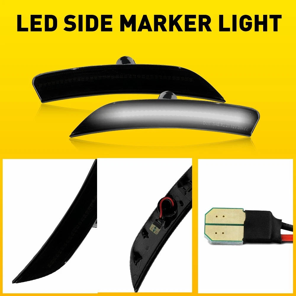 Smoked LED Marker Indicator Lights for Chrysler 200 (2015–2017)