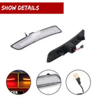 Set of 2 Clear Amber & Red LED Side Marker Lights for Chevrolet Camaro (2016–2023)