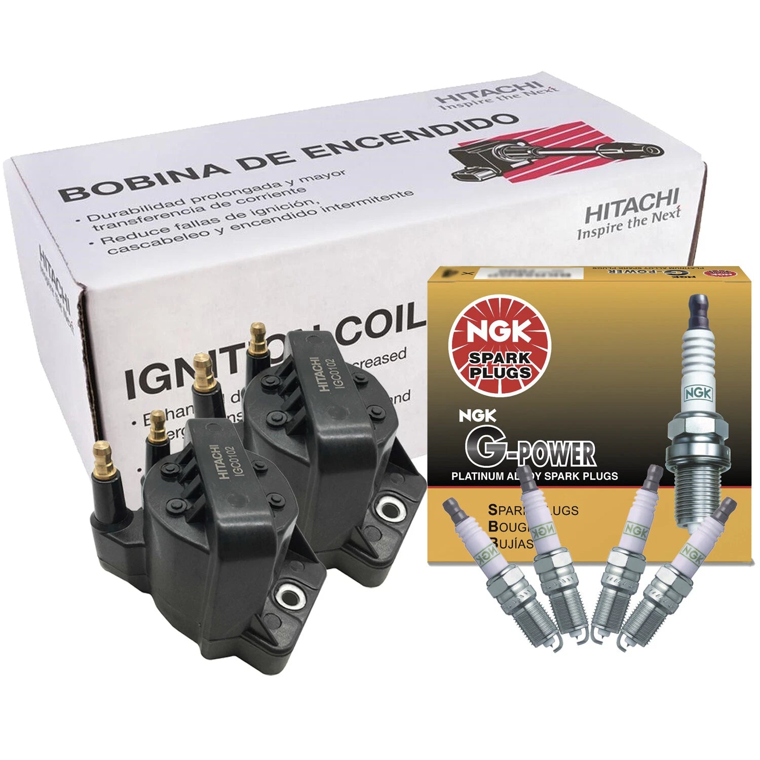Set of 2 Ignition Coils & 4 G-Power Spark Plugs for Chevrolet Pontiac 2.2