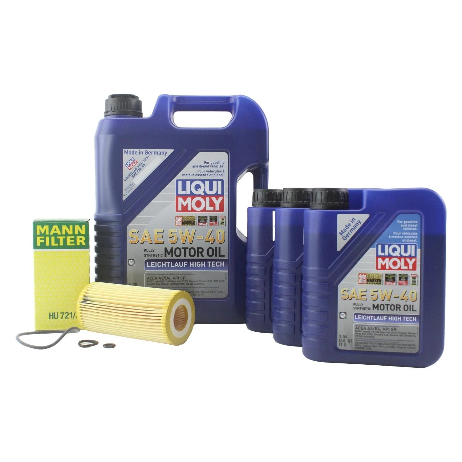 Oil Change Kit for Mercedes OM648 (8L Liqui Moly Leichtlauf 5W40)