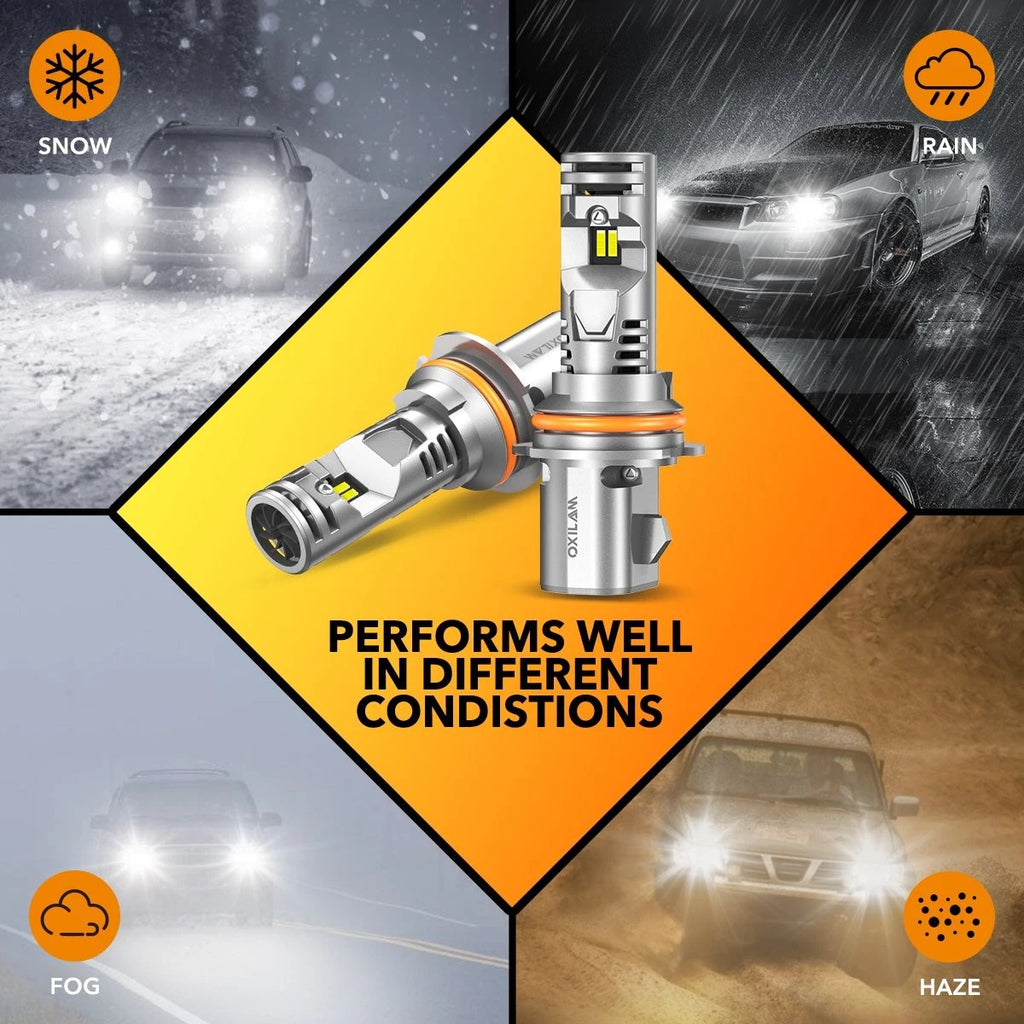 2X 9007/HB5 LED Headlight Bulb Conversion Kit for High Low Dual Beam (2010–2023)