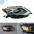 Halogen Headlight for Nissan Rogue (2017–2019) Chrome Right