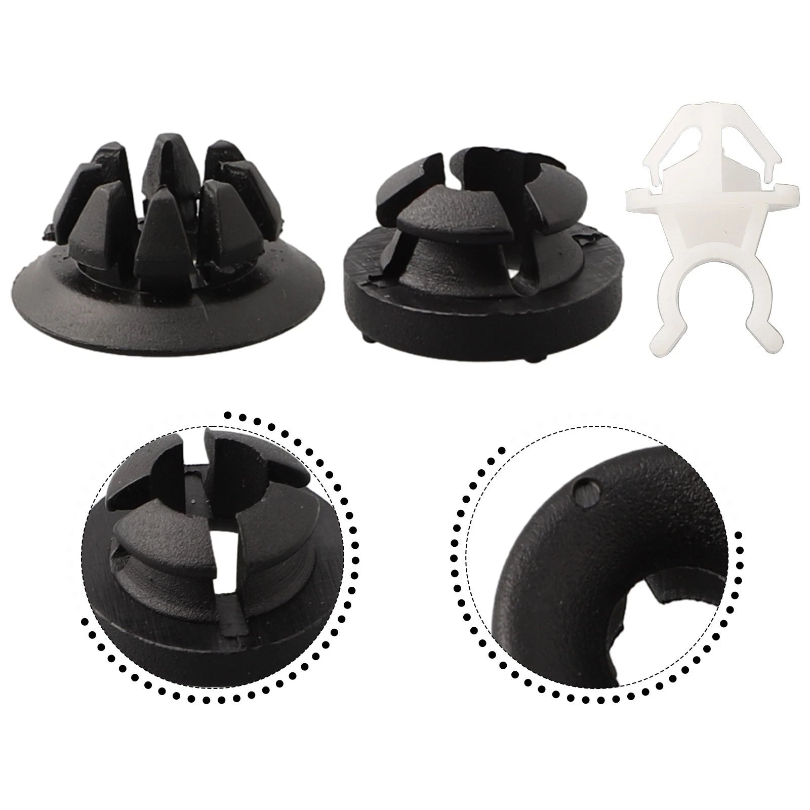 3X Hood Support Rod Clips for 91503-SS0-003 Black