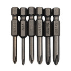 Screwdriver Bits for Cross Head (50mm / 2inch Long, 6.35mm / 1/4)