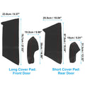 8Pcs Door Panel Armrest Covers for Honda Civic (2016-2020) Black Red Line