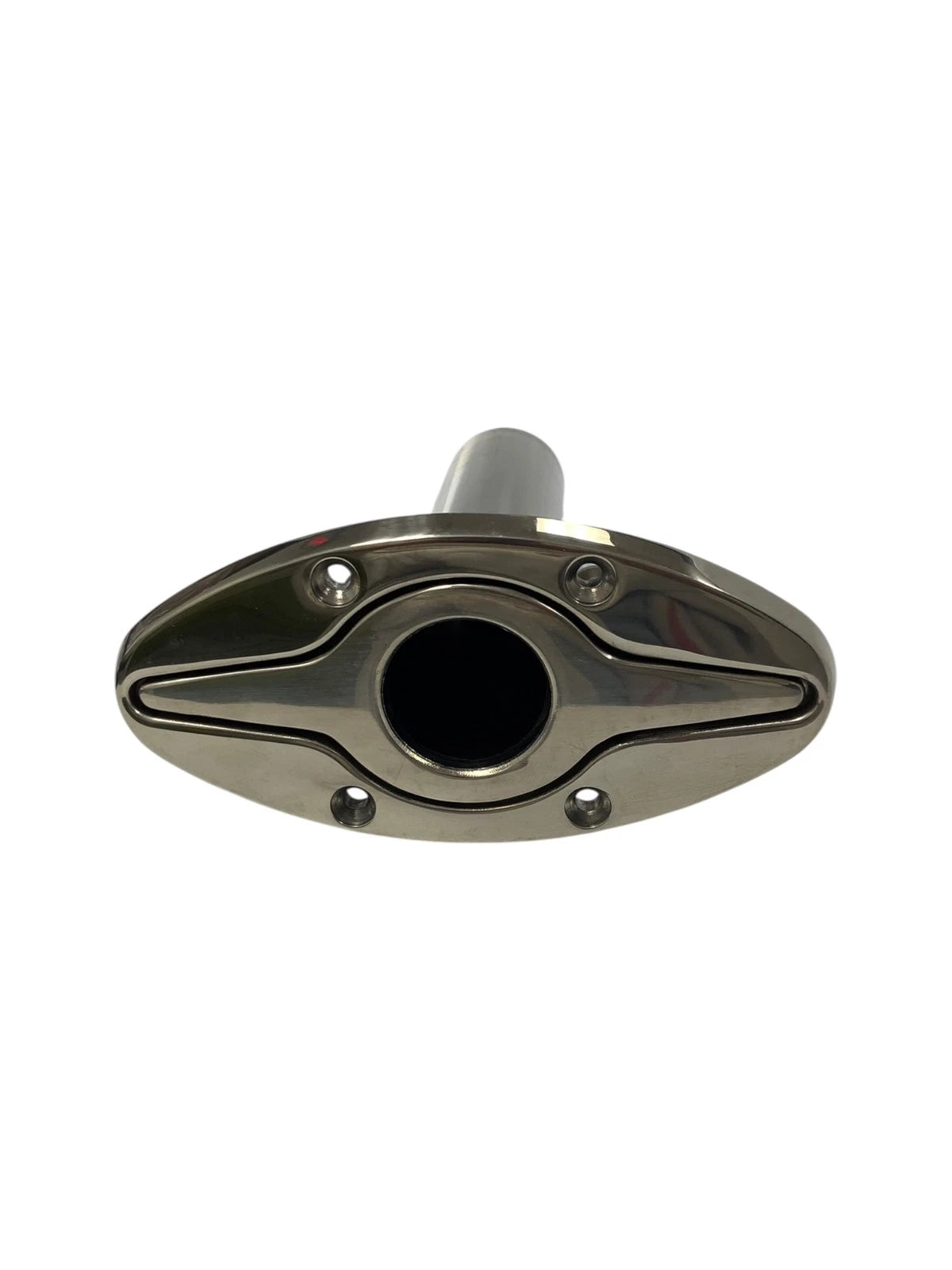 6" Cleat with Rod Holder for Various Boats (0 Degree, Stainless Steel)