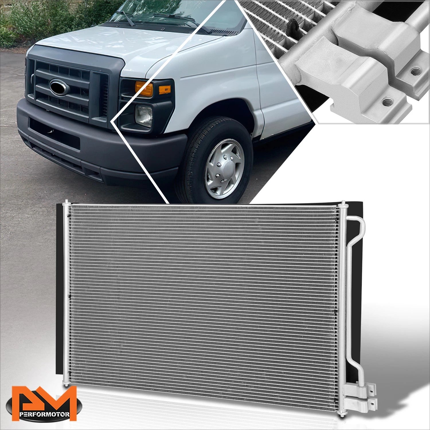 A/C Condenser for Ford E-150 E-250 E-350 E-450 (2008–2014) Aluminum Core
