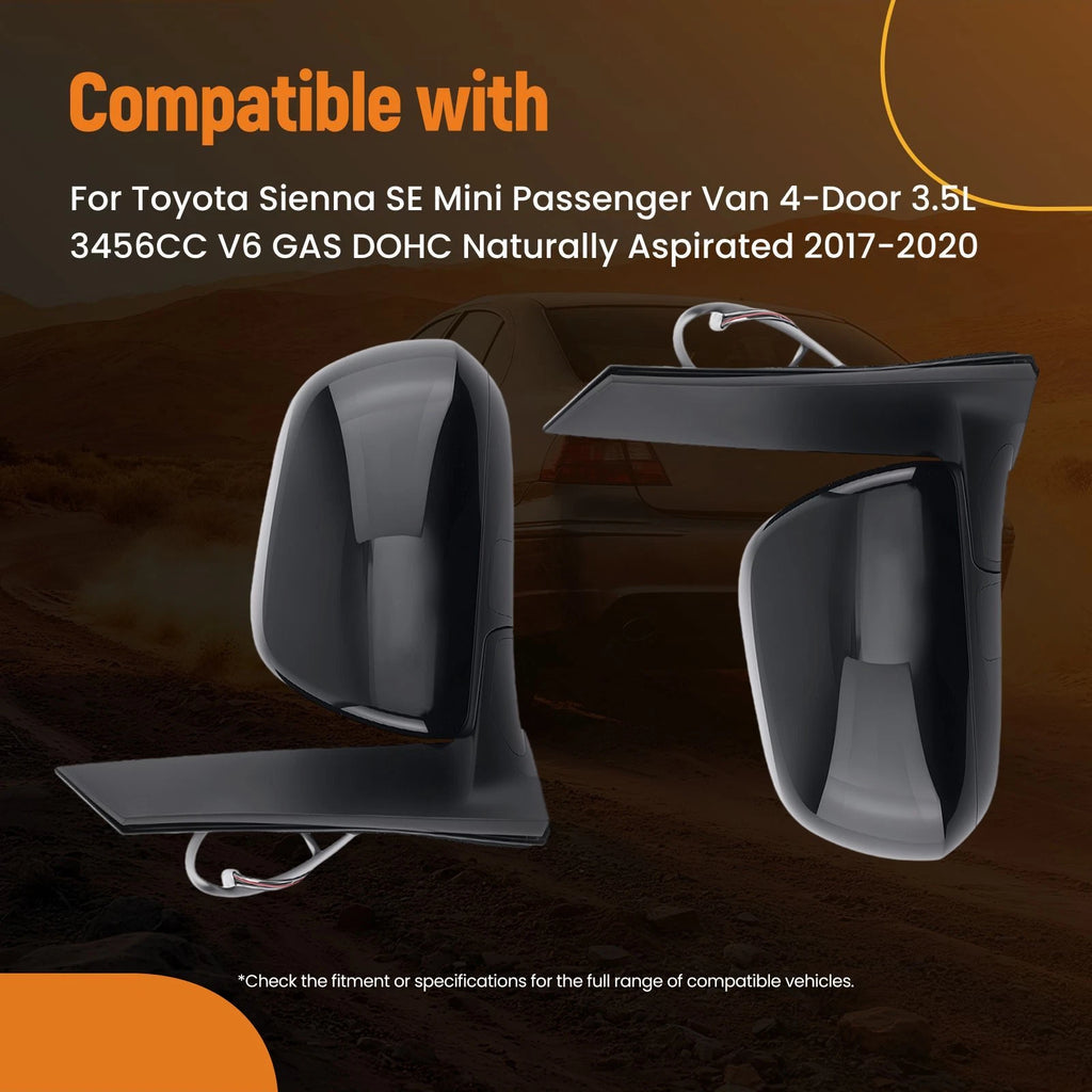 Heated Power Adjust Left Right Mirror for Toyota Sienna (2015–2020)