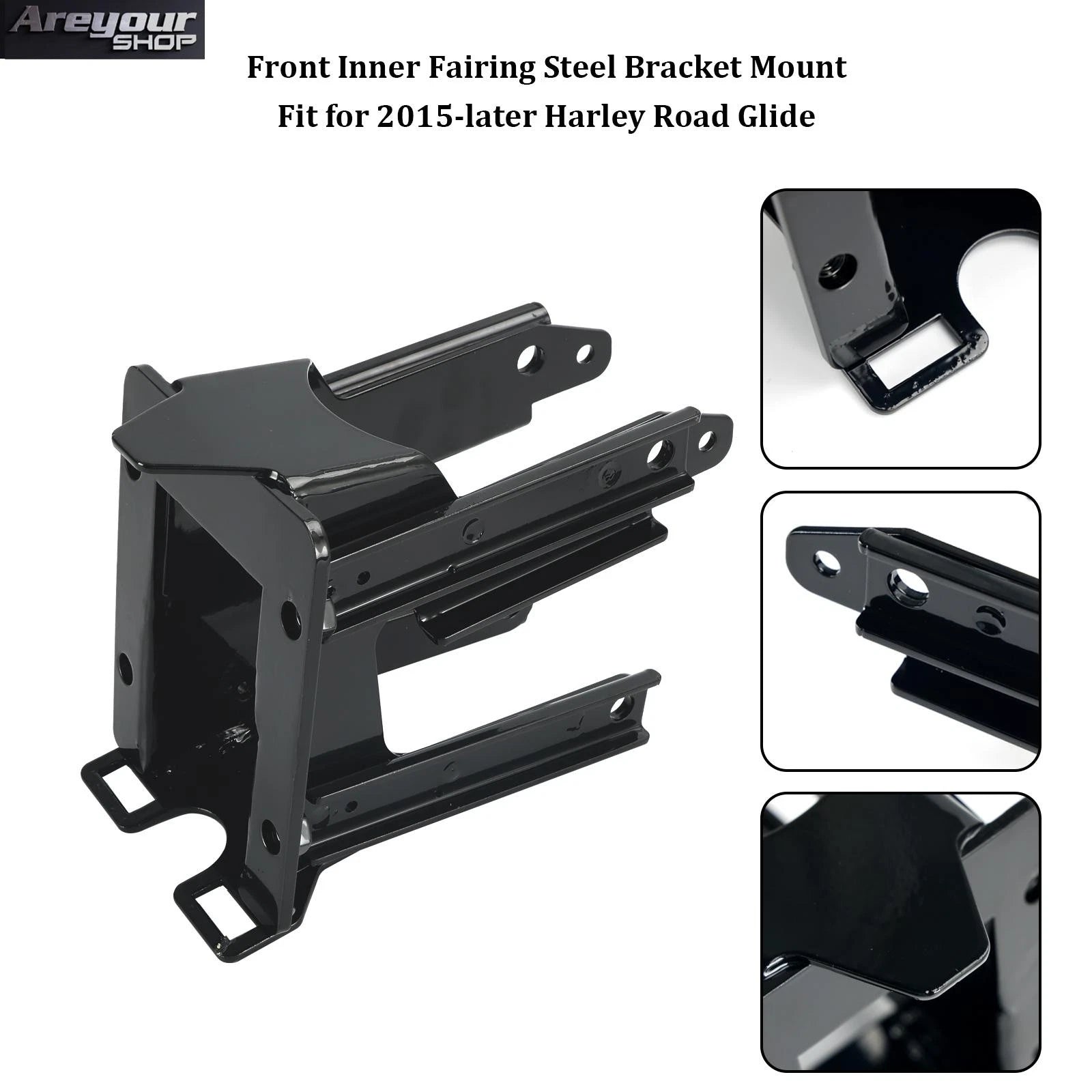 Front Inner Fairing Steel Bracket Mount for Harley Touring Road Glide (2015–2024)