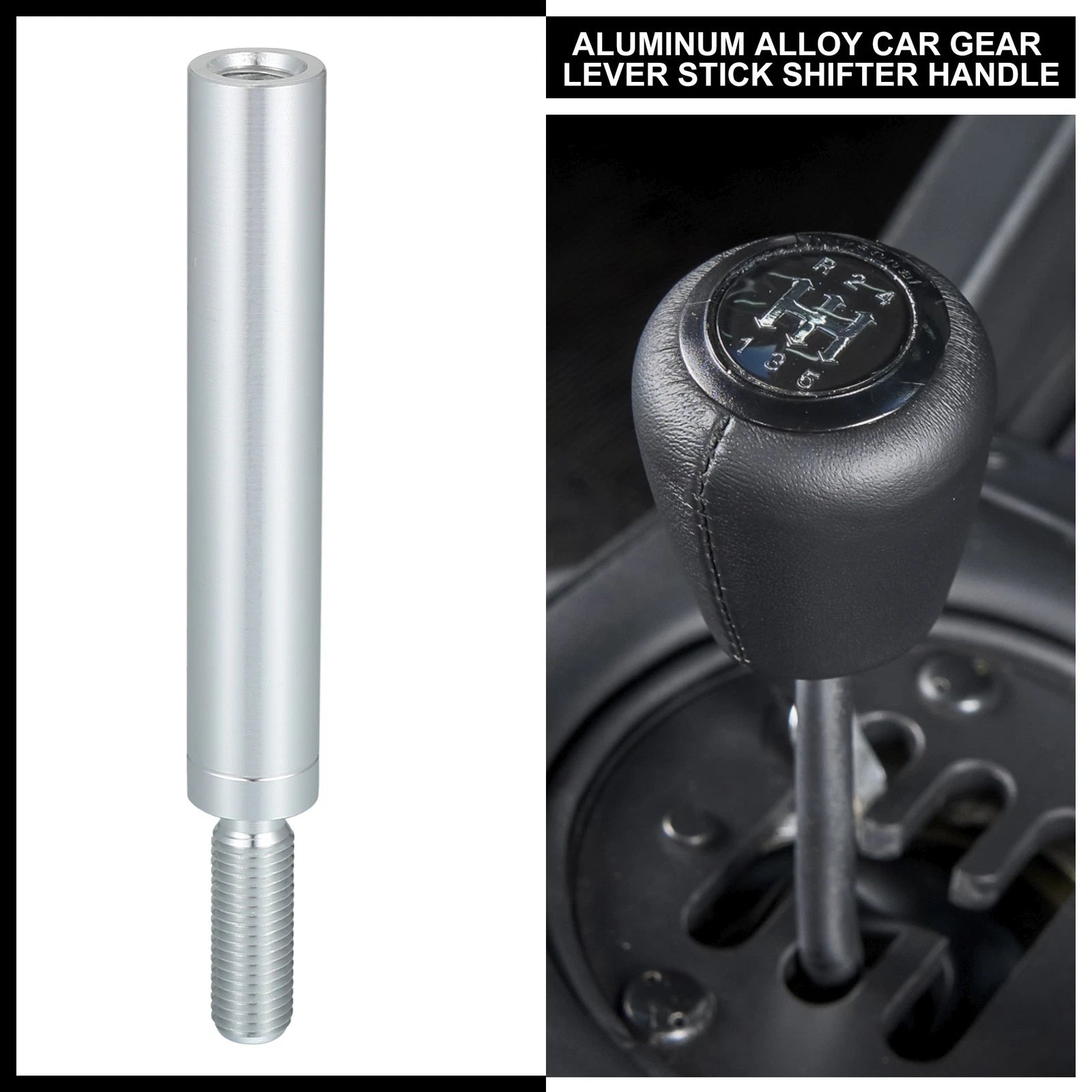 3.5" Shift Knob Aluminum Alloy Gear Shifter Lever M10x1.25 for Mitsubishi 