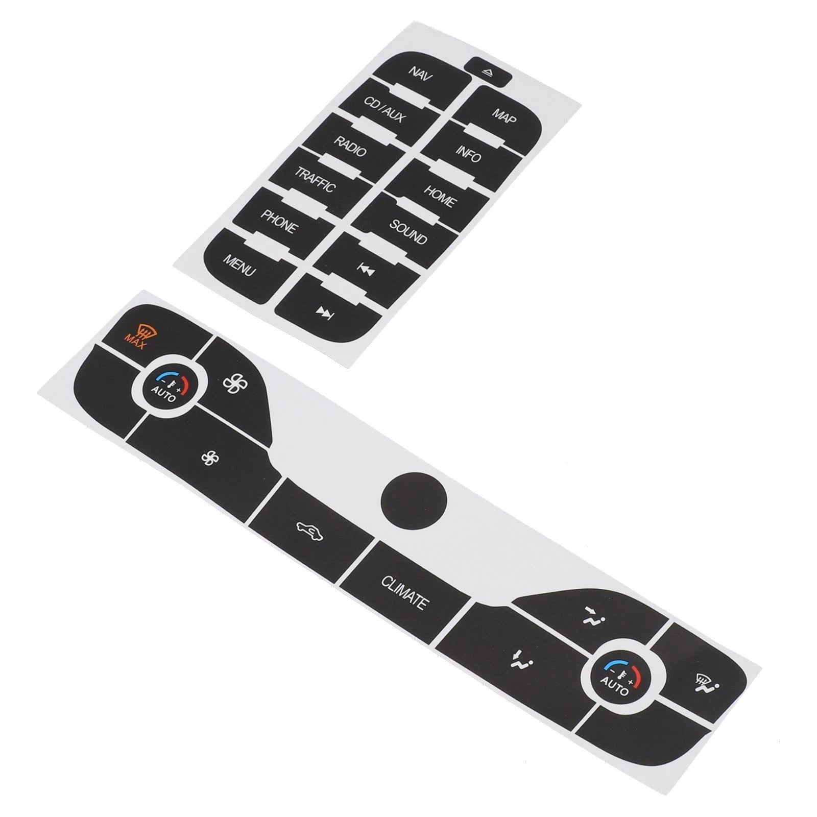 Radio + AC Button Repair Sticker for Ford SMax (2011)