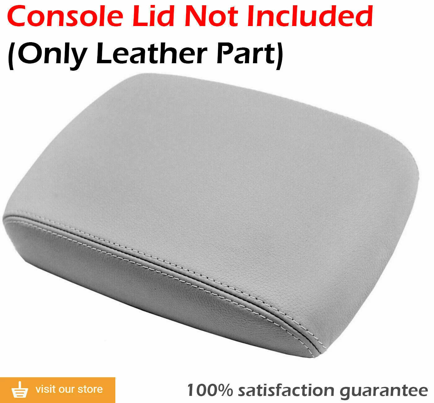 Leather Console Lid Armrest Cover for Nissan Maxima (2004–2008) Gray