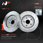 Front Drilled Brake Rotors and Ceramic Pads for Toyota Camry (2007–2017)