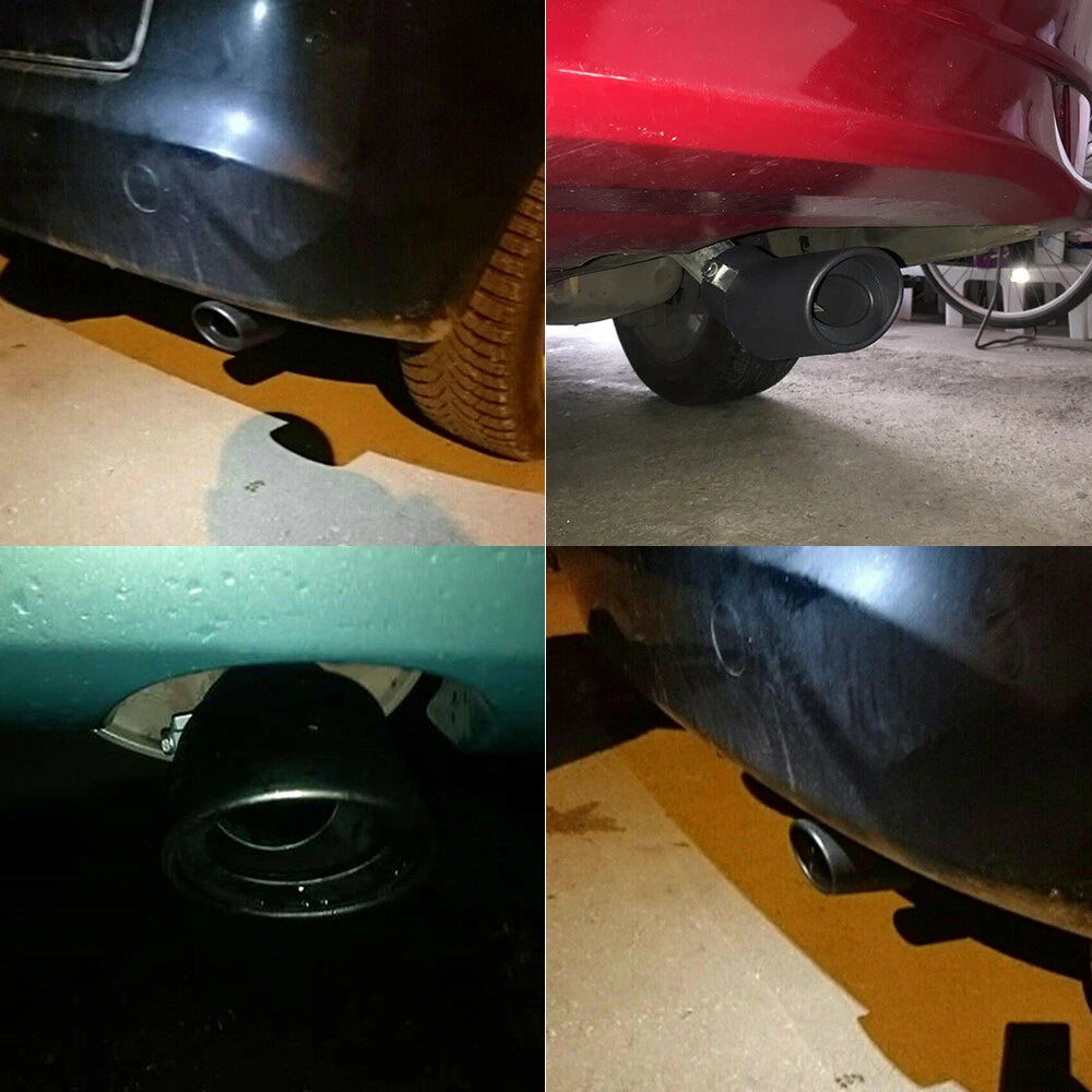 Muffler Tip for Car Rear Exhaust Pipe Matte Black Stainless Steel