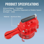 Hand Crank Air Raid Siren Horn for Universal Use (12V)