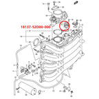 Idle Air Control Valve for Suzuki DF 150 175 200 225 250 HP (2000–2023) 18137-52D00