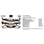 Replacement Chrome Steel Rear Step Bumper Assembly w/o Tow w/o Park Assist Holes