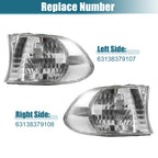 Pair Clear Turn Signal Light for BMW E38 7 Series (1999–2001)
