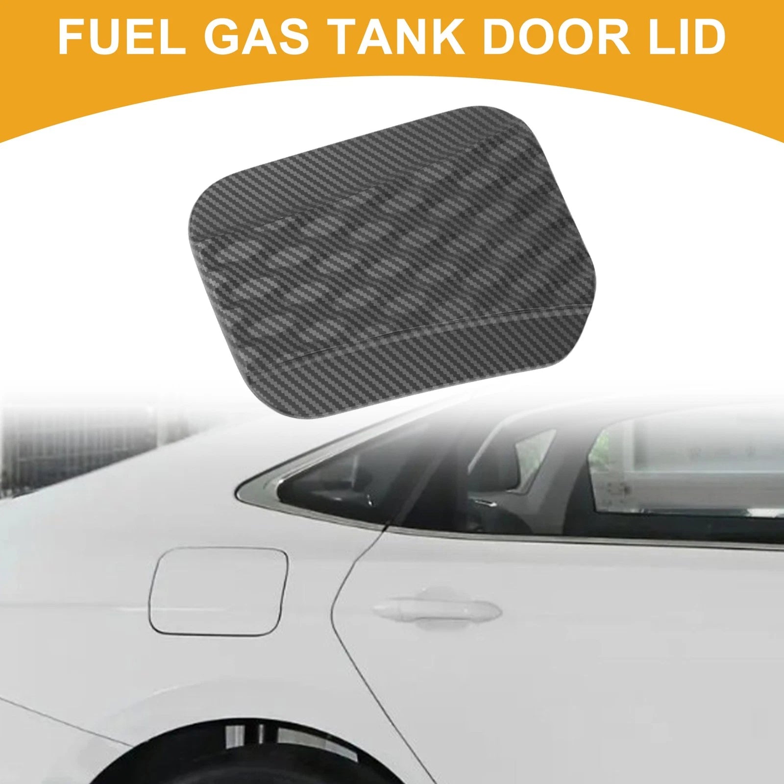 Fuel Tank Door Cap for Ford Bronco (2024–2025) Carbon Fiber Matte Black ABS