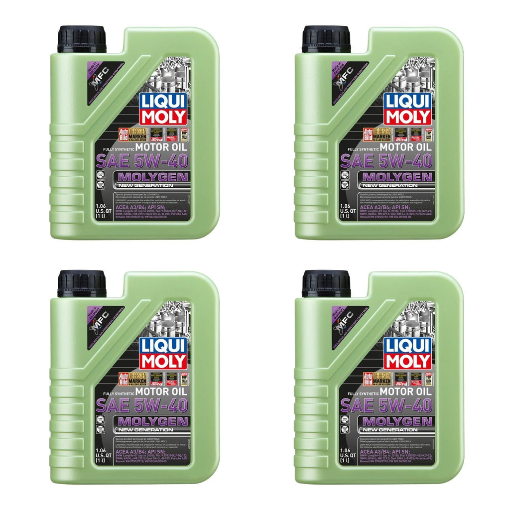 Set of 4 Liqui Moly Molygen 5W-40 Engine Motor Oil for (4L)