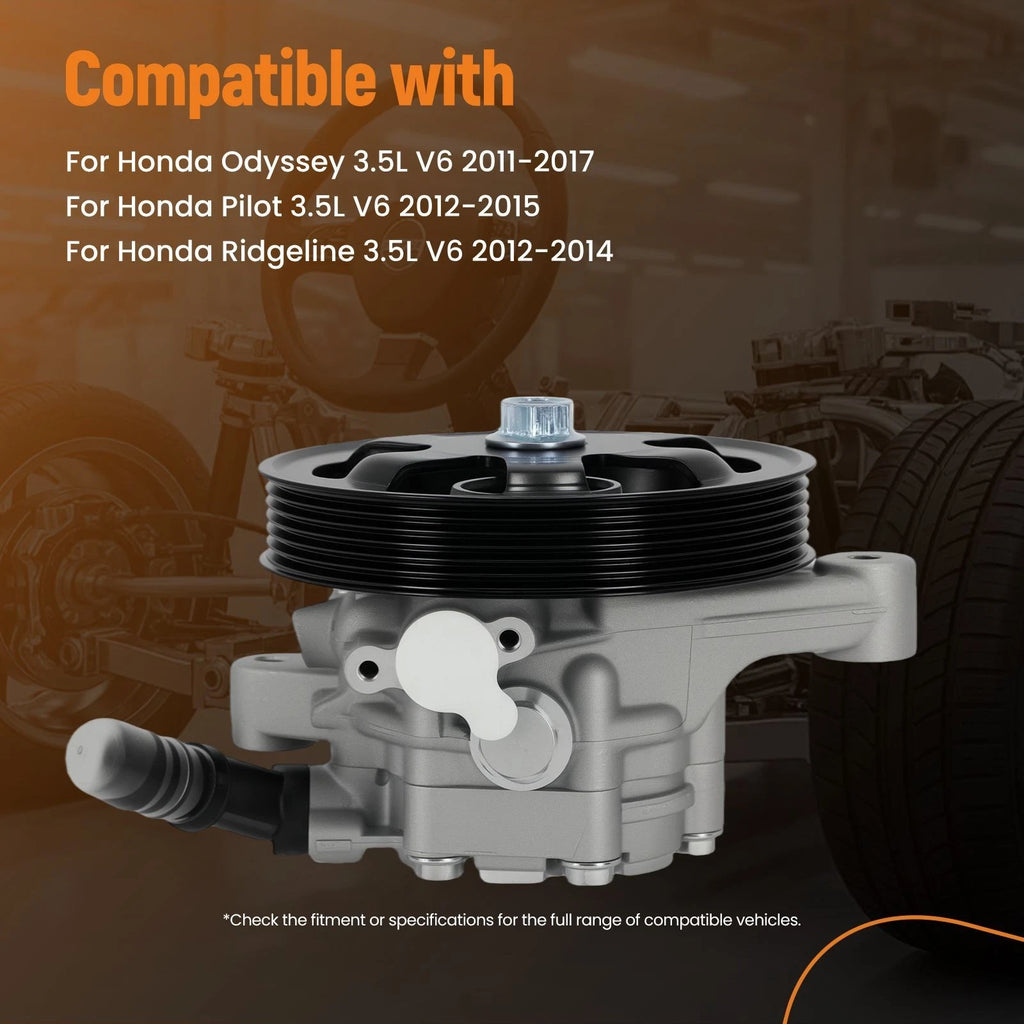 Power Steering Pump with Pulley for Honda Odyssey Pilot Ridgeline (2011–2017)