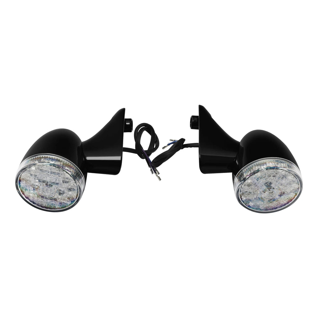 Black Front Turn Signal Lights Amber for Harley Road Glide Special (2015–2023)