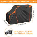 Waterproof UTV Cover for Honda Pioneer 1000 (2016–2023) Black 210D PU