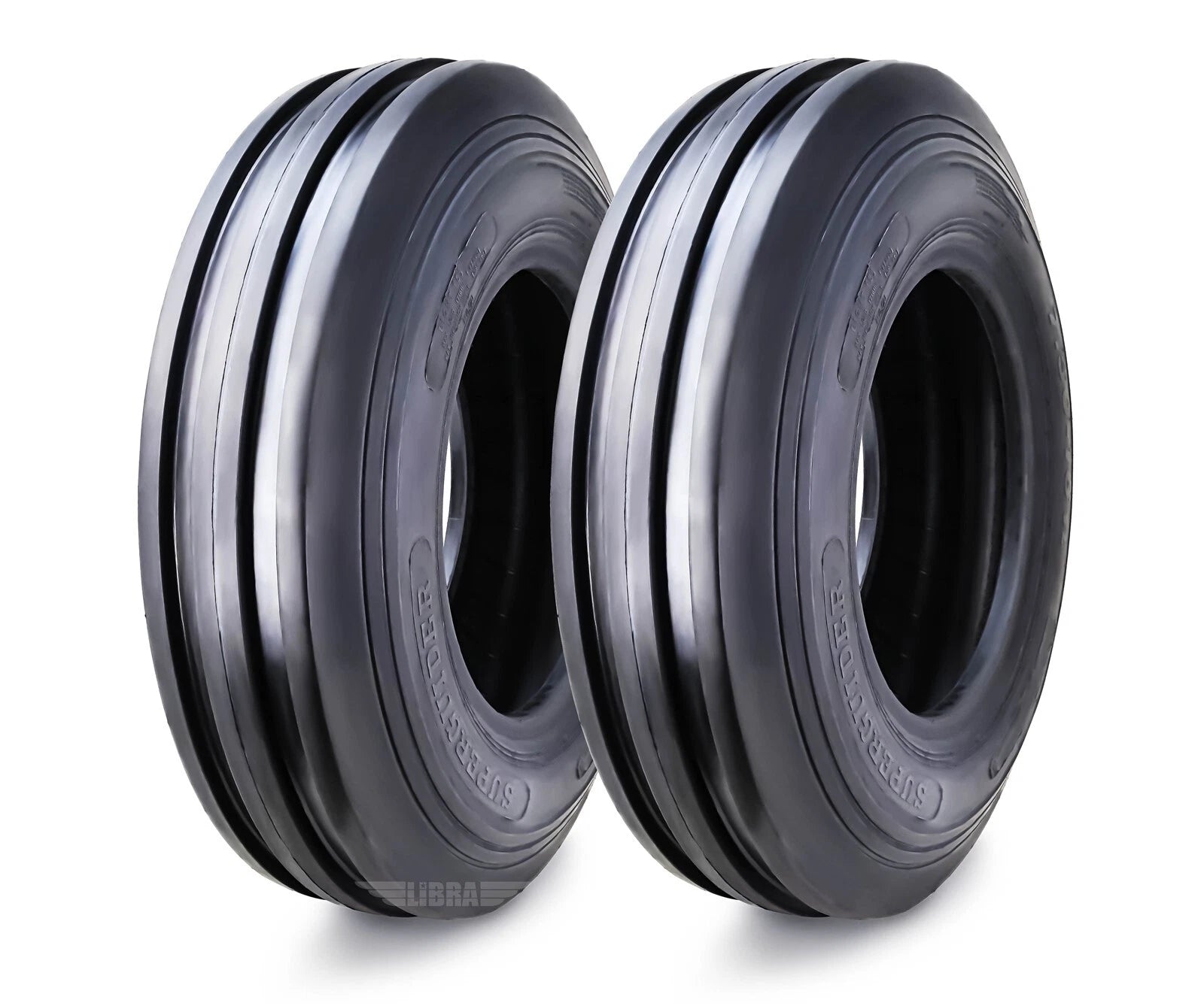 Set of 2 Heavy Duty 9.5L-15 Rib Implement Tires F-2 Pattern 8 Ply