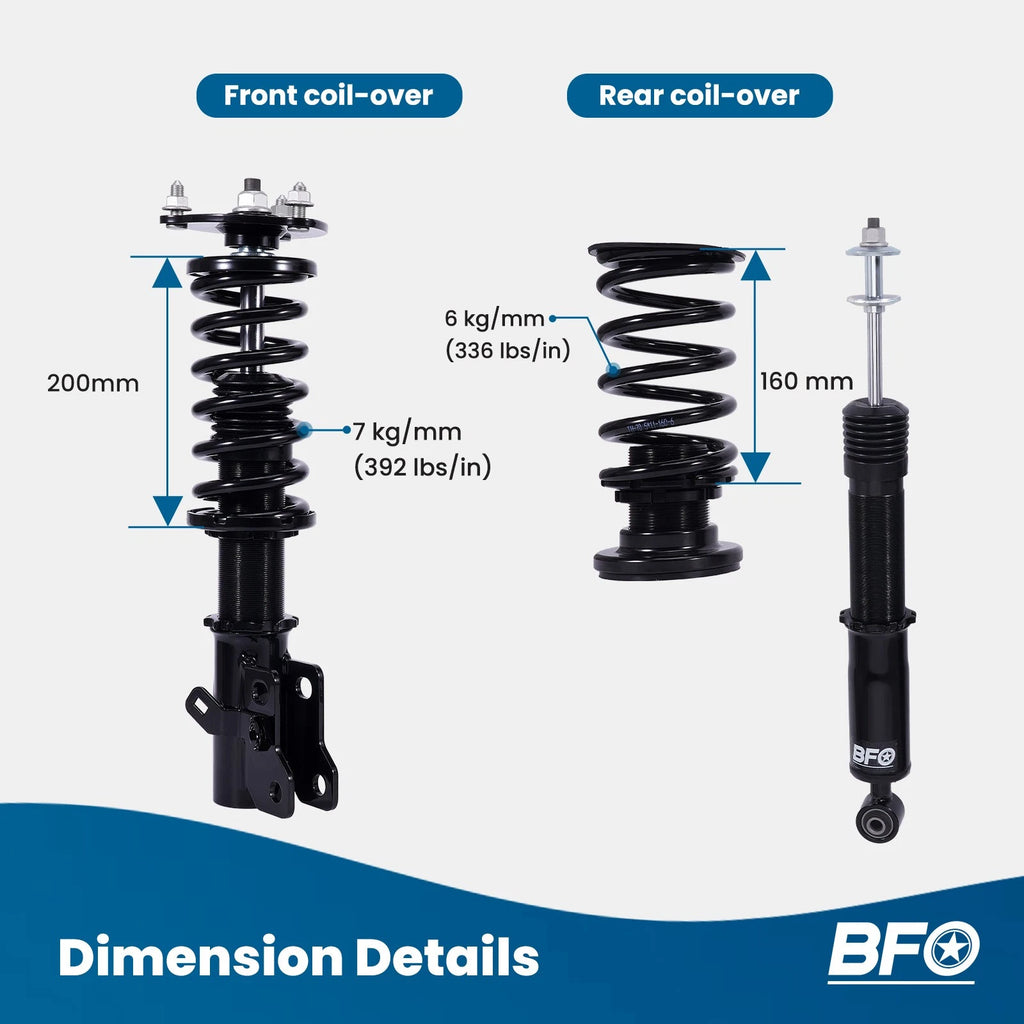 Adjustable Coilovers Suspension Struts Kit for Honda Civic (2006–2011)