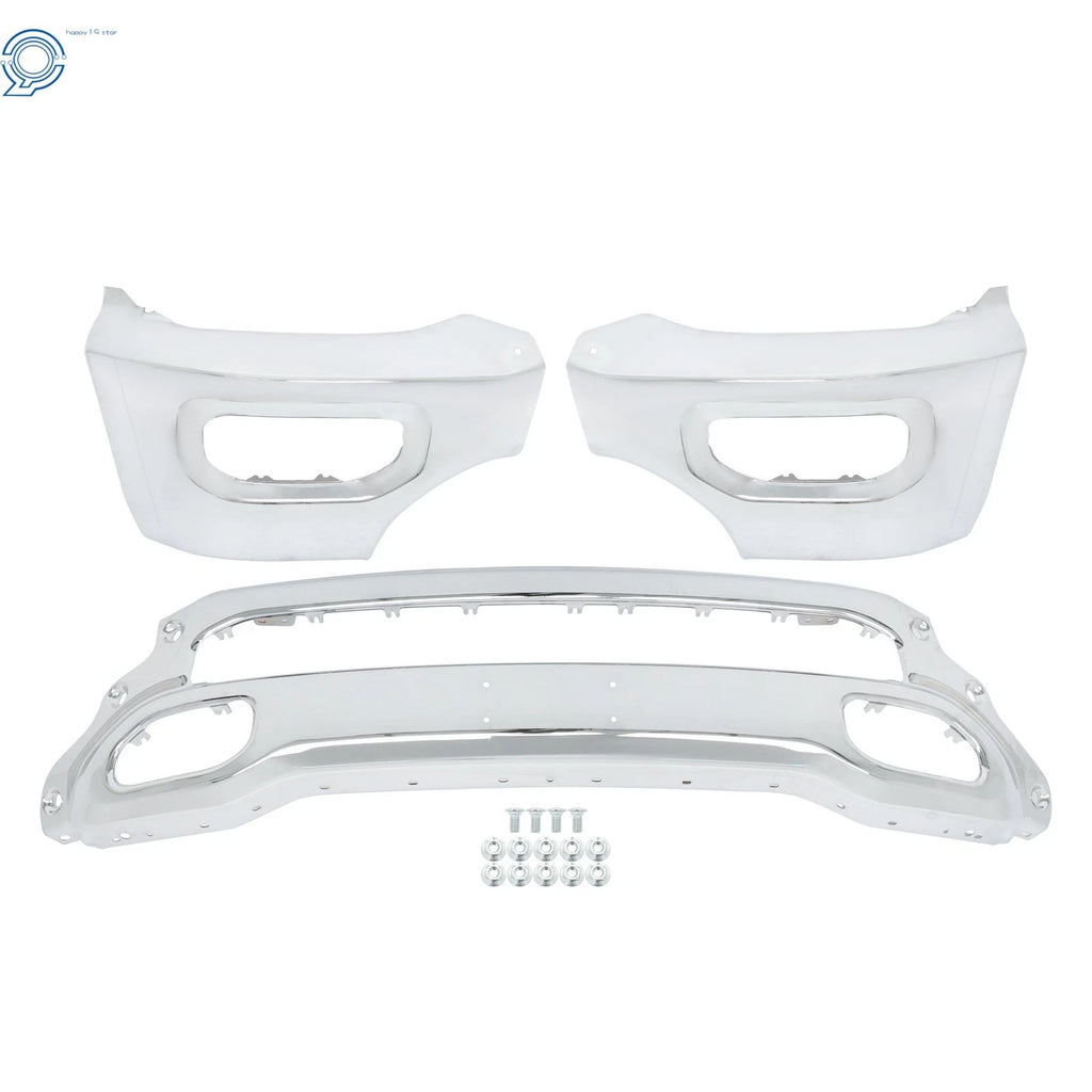 Chrome Steel Front Bumper with Fog Light Hole for RAM 1500 (2019-2024)