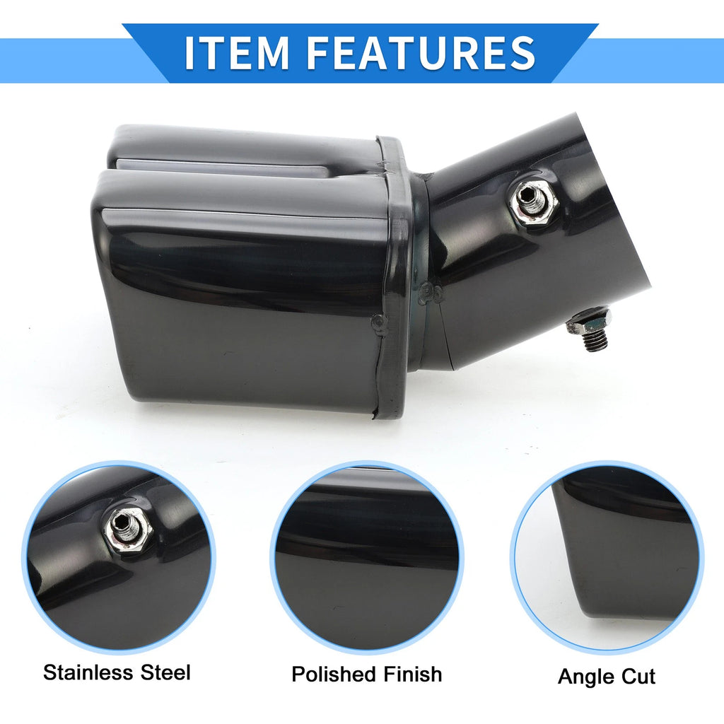 1 Pc Dual Exhaust Tip 2.4" Inlet for Toyota Raize (2020–2023) Black