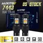 2X LED Switchback Amber/White Bulbs for Front Turn Signal Light