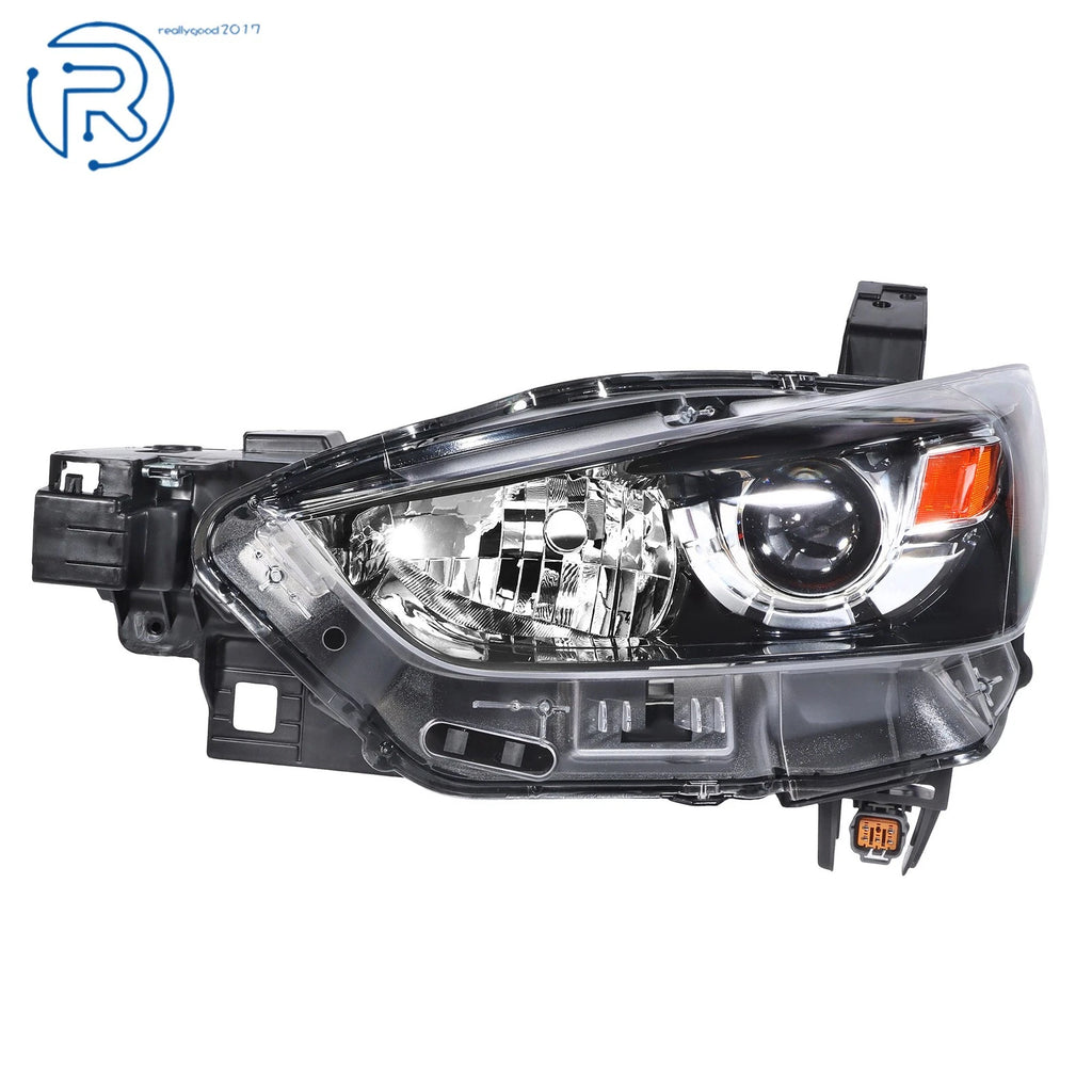 DB4N510L0A Headlight for Mazda CX-3 (2016–2019, 2022) Black Halogen Left