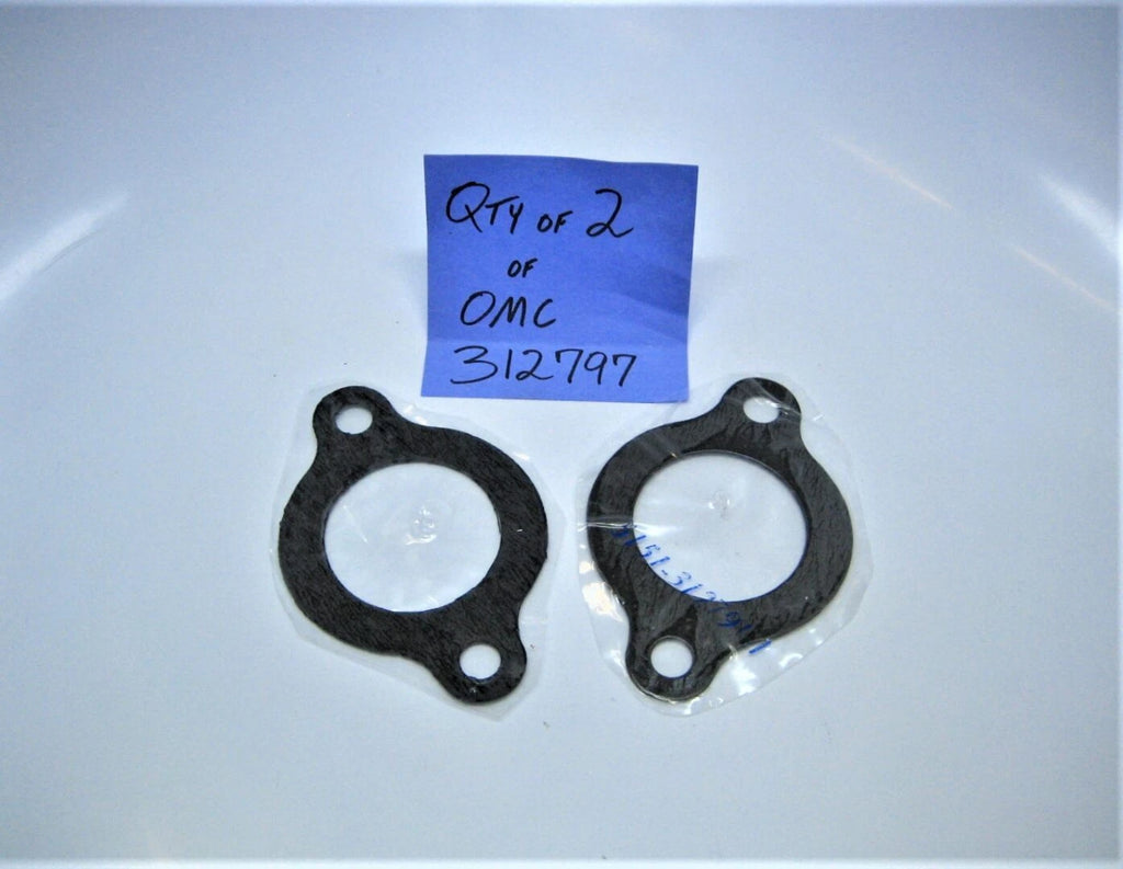 Set of 2 Thermostat Gaskets for OMC Cobra 2.6L - 5.8L (OEM 312797)