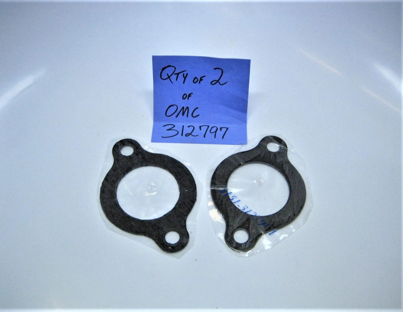 Set of 2 Thermostat Gaskets for OMC Cobra 2.6L - 5.8L (OEM 312797)
