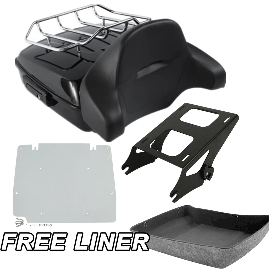 Chopped Trunk Pad Mount Rack Base Plate for Harley Street Road Glide (2014–2025)