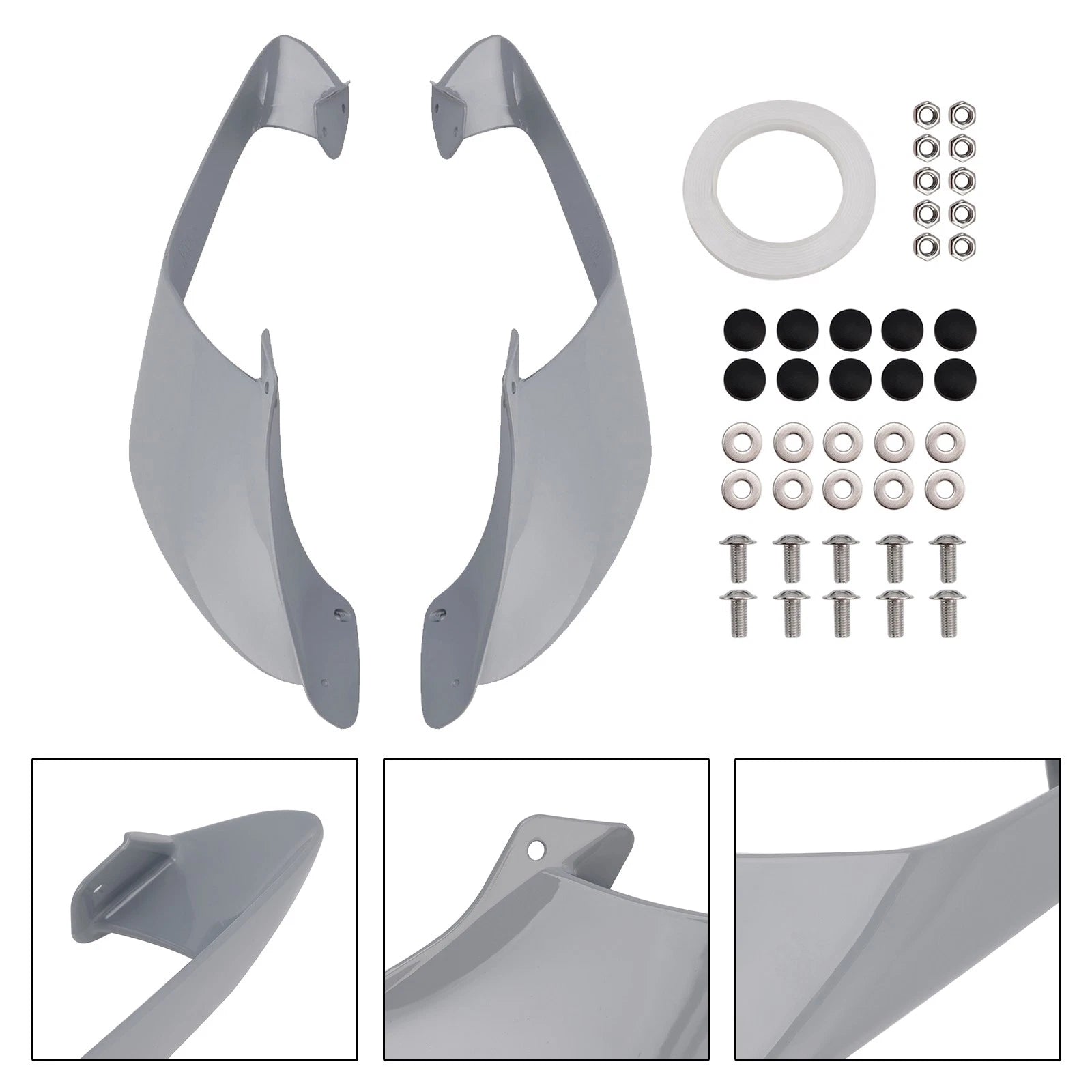 Front Side Winglets for Yamaha YZF R1 R1M (2021–2024) Gray