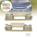 Set of 2 Sun Visors for Honda Civic (2006–2011) Pearl Ivory Tan