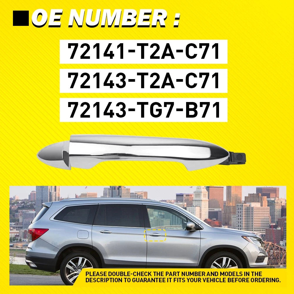 Front Passenger Side Exterior Door Handle for Honda Accord (2013–2016)
