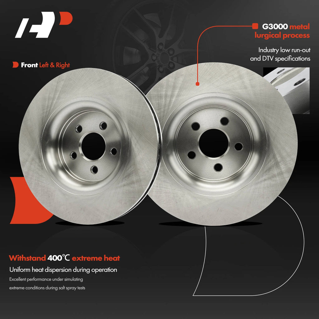 Front Disc Brake Rotors for Ford Fusion (2017–2019) Edge Lincoln MKZ MKX