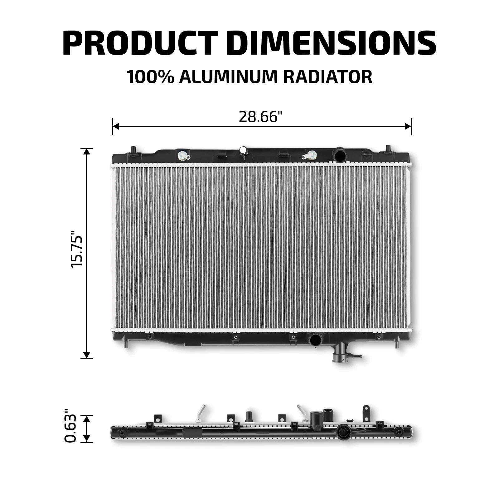 Aluminum Replacement Radiator for Honda CR-V 2.4L (2007–2010) CU2954