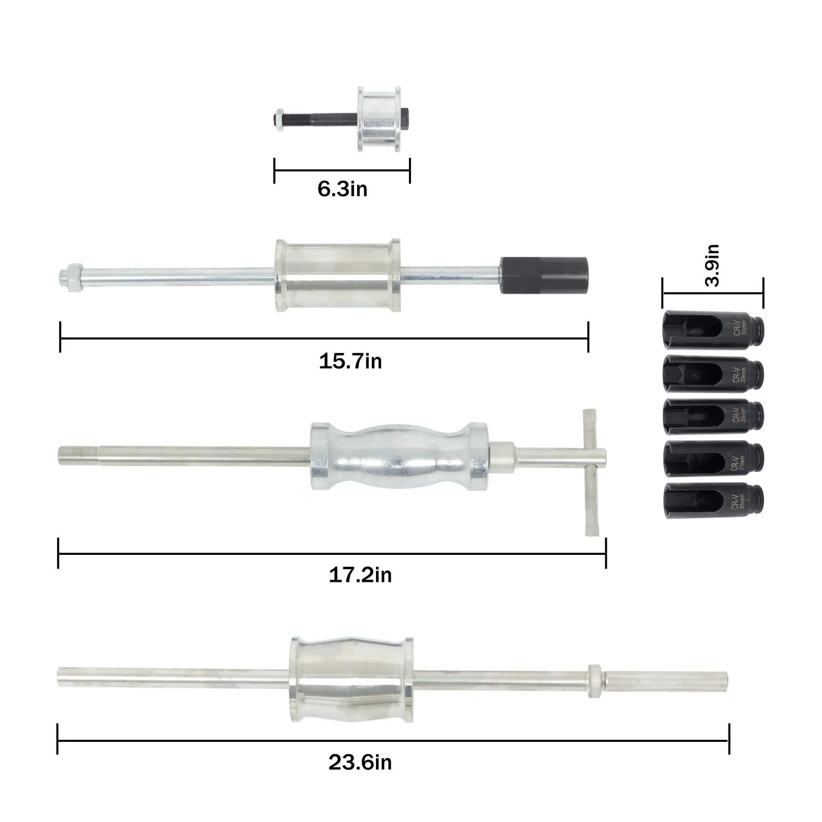 Injector Extractor Slide Hammer Tool Kit for Auto Truck Diesel (40 Pcs)