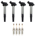 Set of 4 Ignition Coils & NGK Iridium Spark Plugs for Toyota Corolla Prius