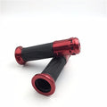 7/8" Red CNC Rubber Handlebar Grips for Yamaha FZR YZF XJR1300 XJ6 V-Max MT-01