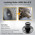 2X Spline Locking Hubs for Ford Ranger Explorer Mazda Navajo B2300 B3000 (1983–1997)