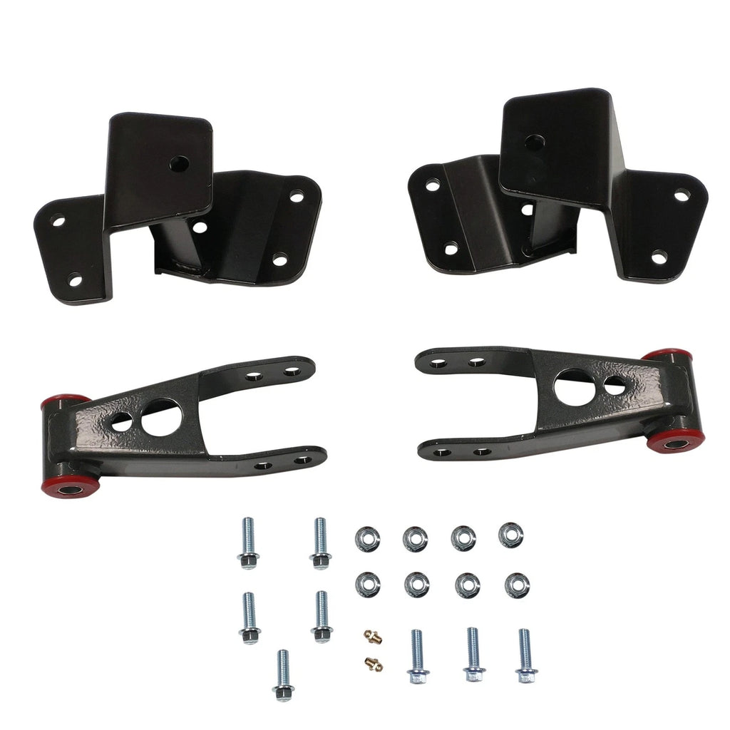Set of Drop Shackles & Hangers for Chevrolet Silverado/Sierra 1500 (1988–1998)