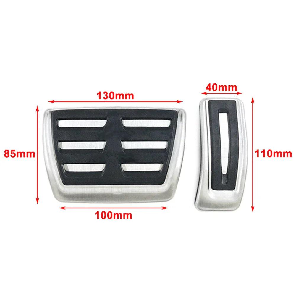 Stainless Steel Brake Gas Pedal Covers for Audi A4 A5 A6 A7 A8 Q3 Q5 (2008-2023)