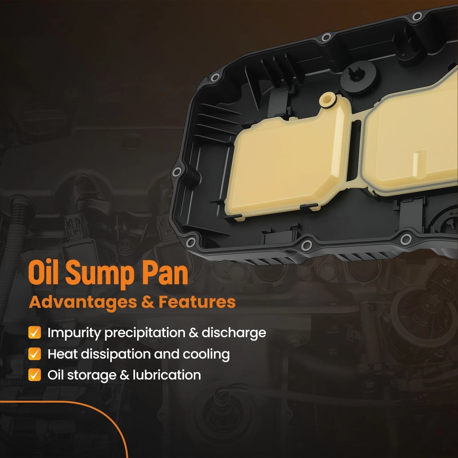 Transmission Fluid Oil Pan for Mercedes-Benz GLC300 (2016–2018)